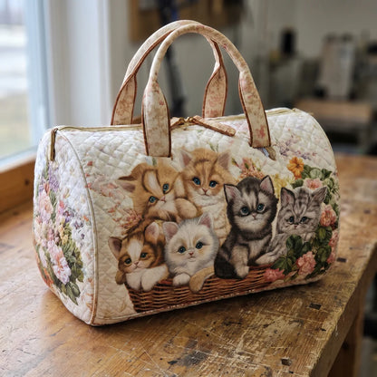 Paws&Pouches™  Cat Quilted Duffel Bags
