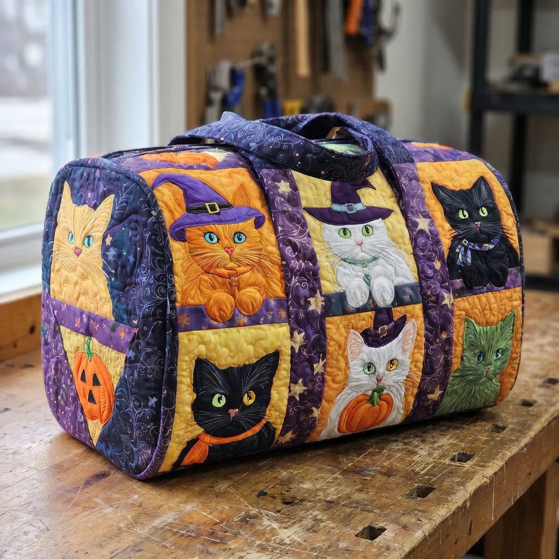Paws&Pouches™  Cat Quilted Duffel Bags
